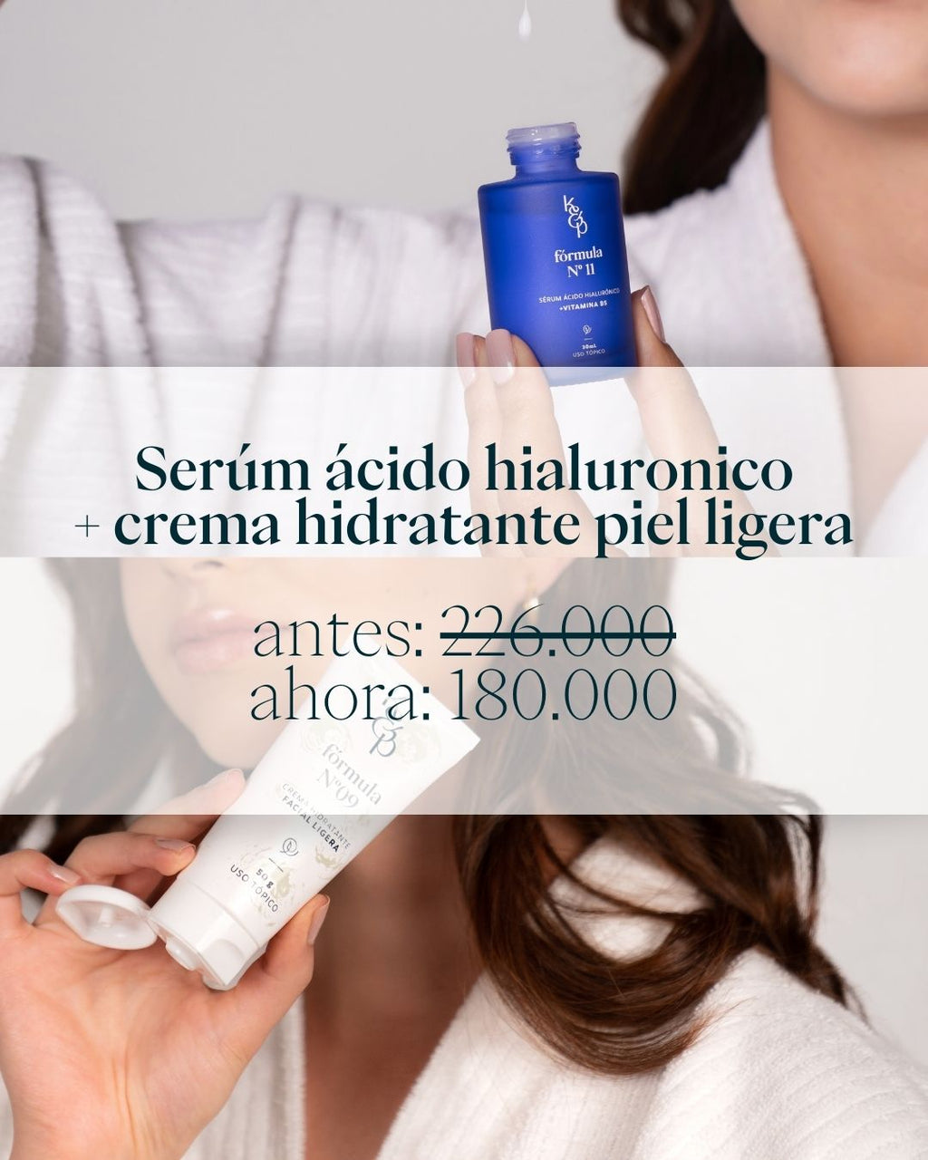 Kit Crema hidratante faical ligera + Acido Hialurónico